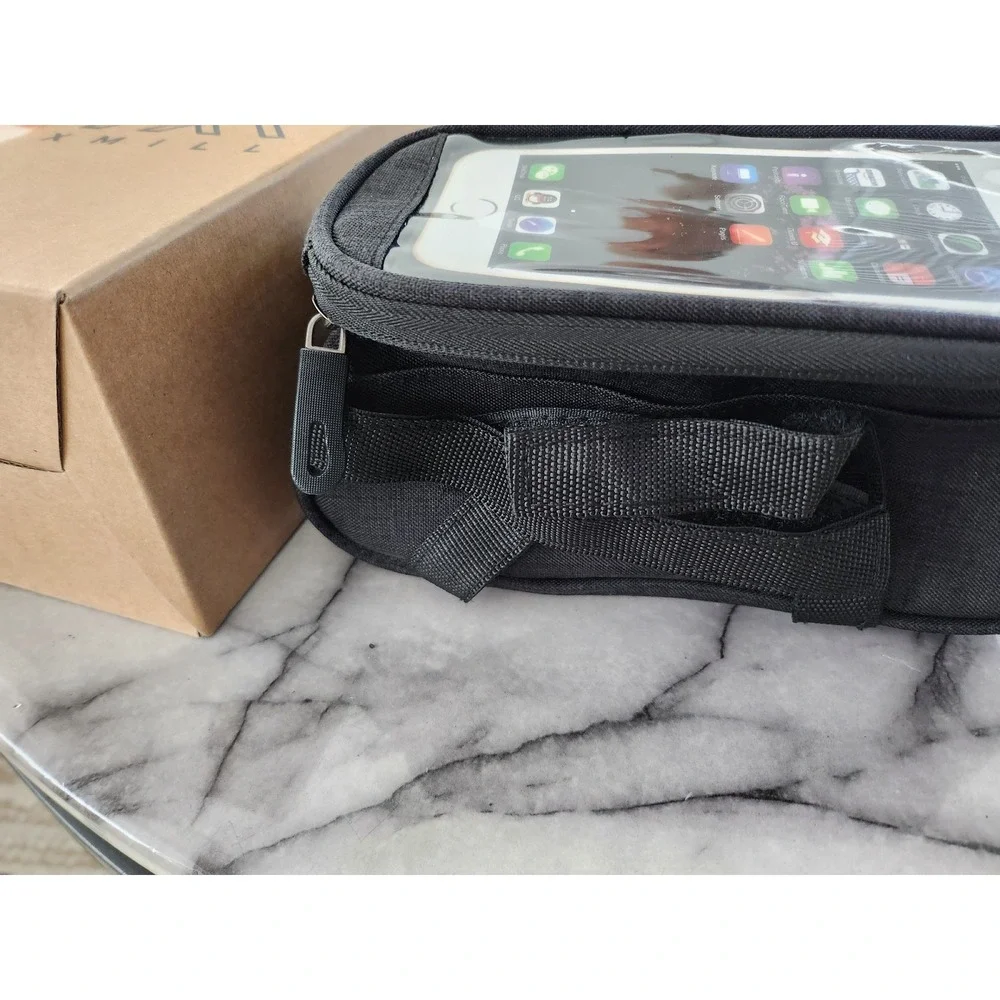 XMILL Black Bicycle Phone Mount Bag Waterproof Touchscreen Cycling Handlebar Bag